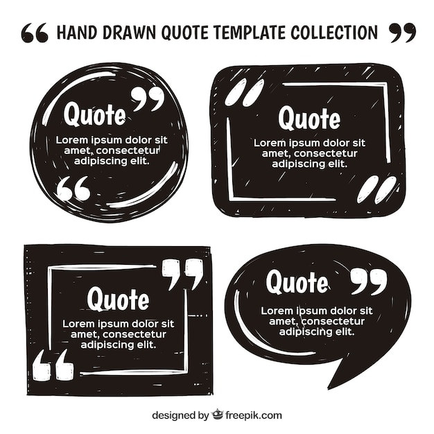 Download Vintage quote template set Vector | Free Download