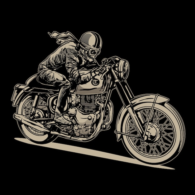 Premium Vector | Vintage race motorcycle