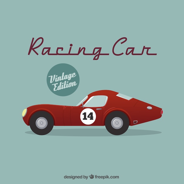 Download Vintage racing car Vector | Free Download
