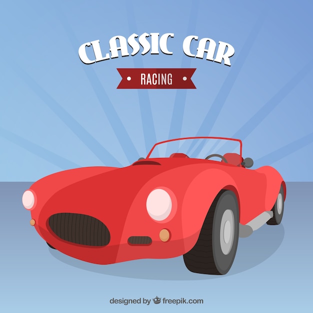 Download Vintage racing car Vector | Free Download