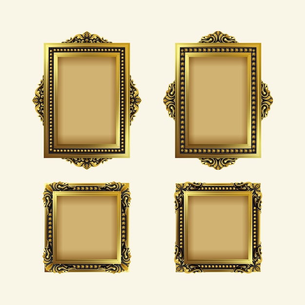 Vintage realistic frame collection Free Vector
