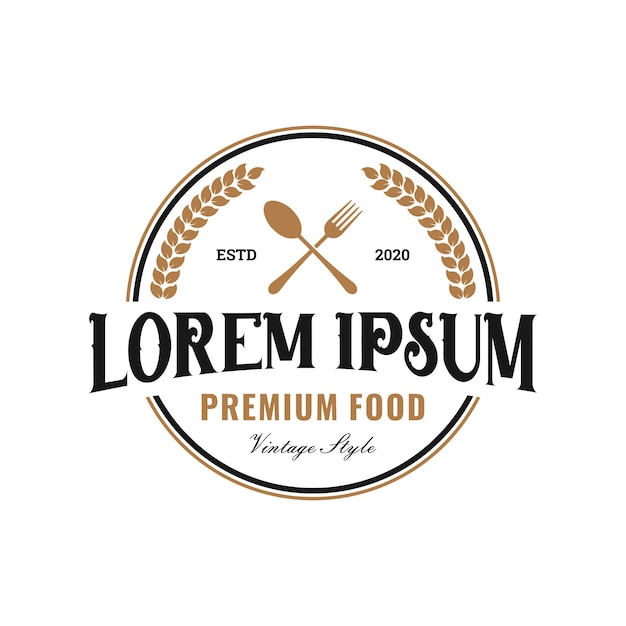 Premium Vector | Vintage restaurant / food logo