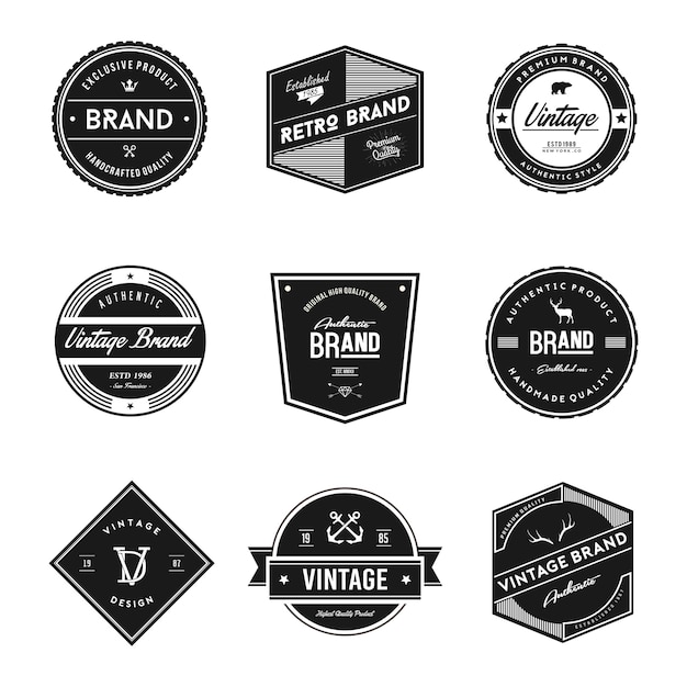 Premium Vector | Vintage retro brand badges