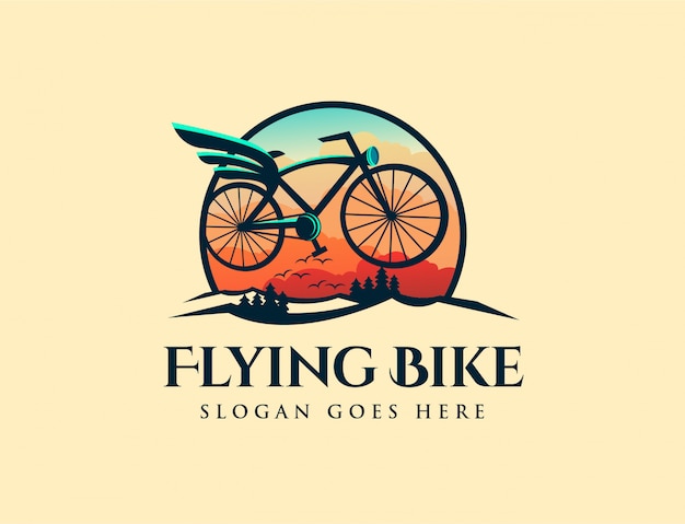 Download Free Vintage Retro Flying Bike Logo Premium Vector Use our free logo maker to create a logo and build your brand. Put your logo on business cards, promotional products, or your website for brand visibility.