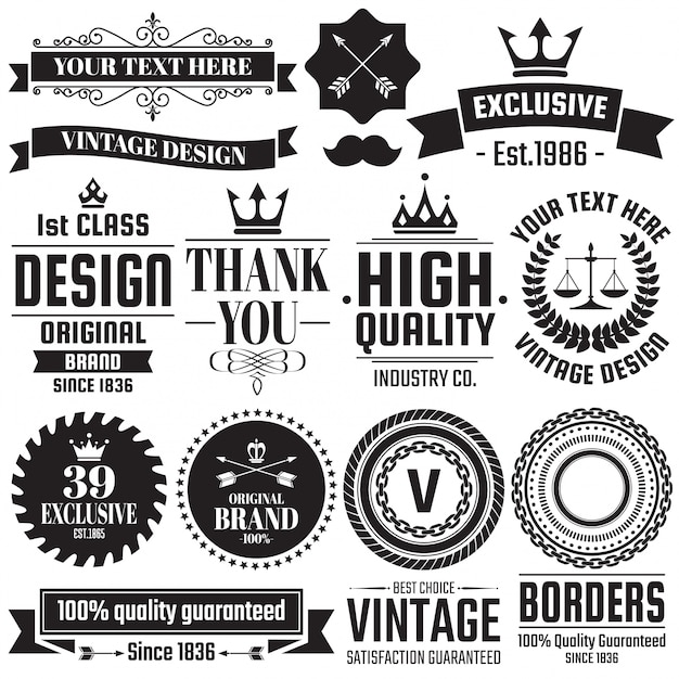 Download Free Vintage Retro Logo For Banner Premium Vector Use our free logo maker to create a logo and build your brand. Put your logo on business cards, promotional products, or your website for brand visibility.