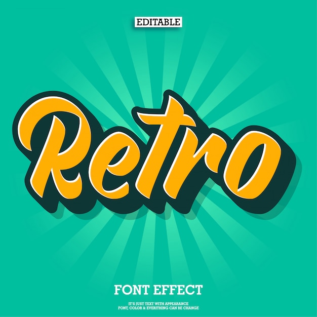Download Vintage retro script font style | Premium Vector