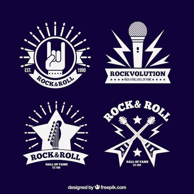 Download Free Download This Free Vector Vintage Rock Logo Collection Use our free logo maker to create a logo and build your brand. Put your logo on business cards, promotional products, or your website for brand visibility.