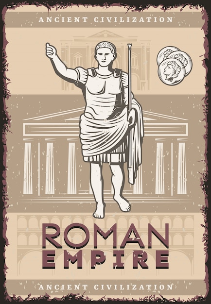 ancient rome travel poster
