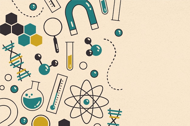 Premium Vector | Vintage science wallpaper