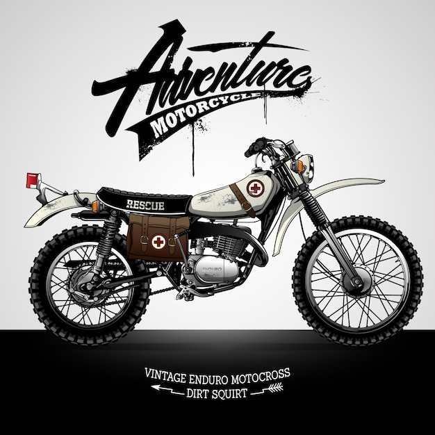 Premium Vector Vintage Scrambler Motorcycle Poster