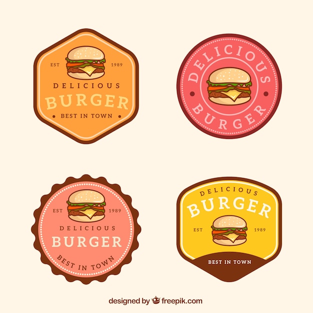 Download Vector Burger Logo Design Free PSD - Free PSD Mockup Templates