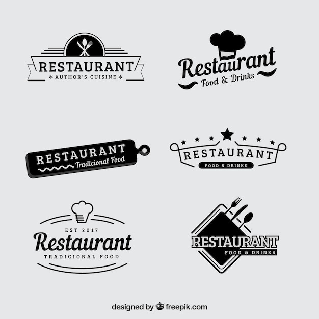 Premium Vector Vintage Set Of Retro Restaurant Logos