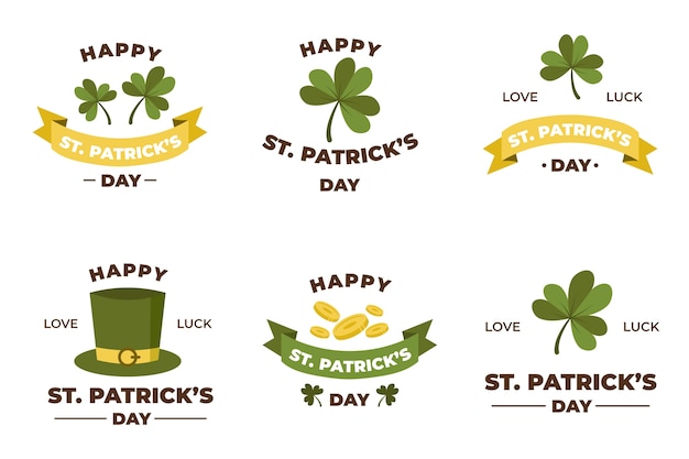 Free Vector | Vintage st. patrick's day label collection