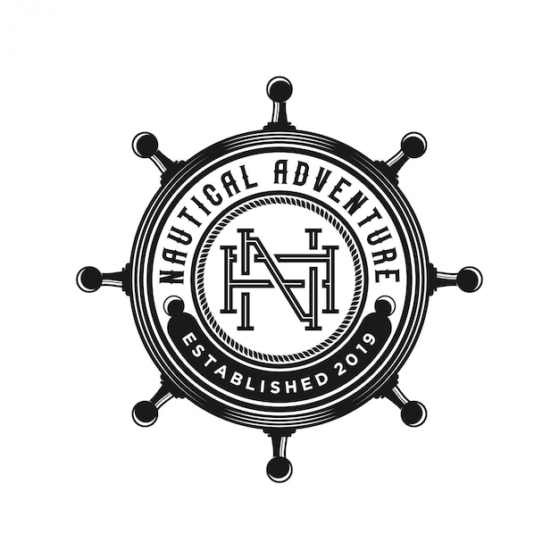 Download Free Vintage Steering Wheel Ship Logo Premium Vector Use our free logo maker to create a logo and build your brand. Put your logo on business cards, promotional products, or your website for brand visibility.