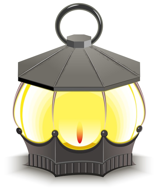 Premium Vector | Vintage street lamp. glowing lantern. isolated ...