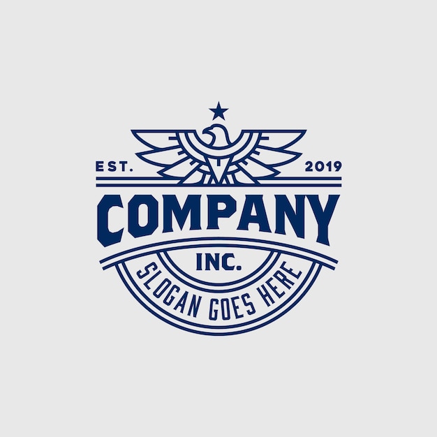 Download Free Vintage Strong Eagle Hawk Falcon Emblem Badge Logo Design Use our free logo maker to create a logo and build your brand. Put your logo on business cards, promotional products, or your website for brand visibility.