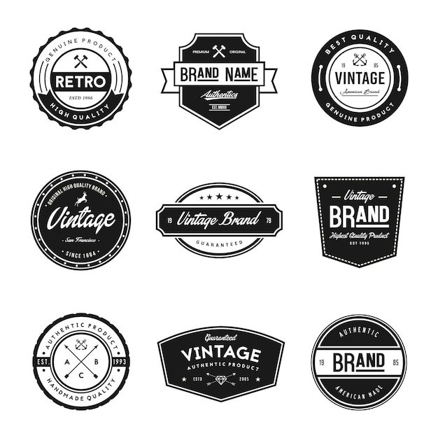 Premium Vector | Vintage style brand badges