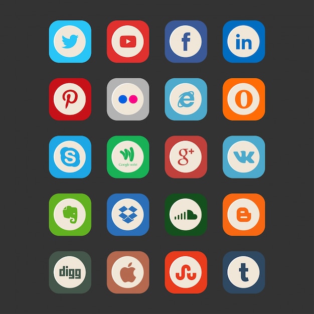 Download Vector - Social Media Icon Pack - Vectorpicker