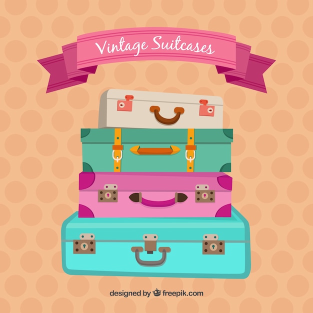 maleta vintage dibujo