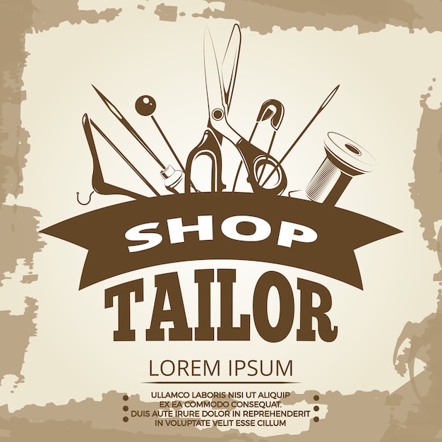 Download Free Vintage Tailor Shop Label Design Premium Vector Use our free logo maker to create a logo and build your brand. Put your logo on business cards, promotional products, or your website for brand visibility.