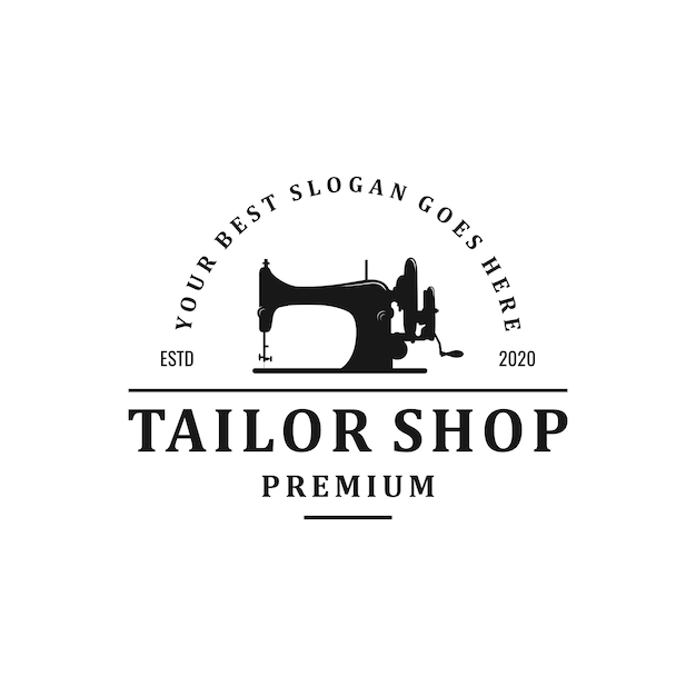 Download Free Vintage Tailor Shop Logo Design Premium Vector Use our free logo maker to create a logo and build your brand. Put your logo on business cards, promotional products, or your website for brand visibility.