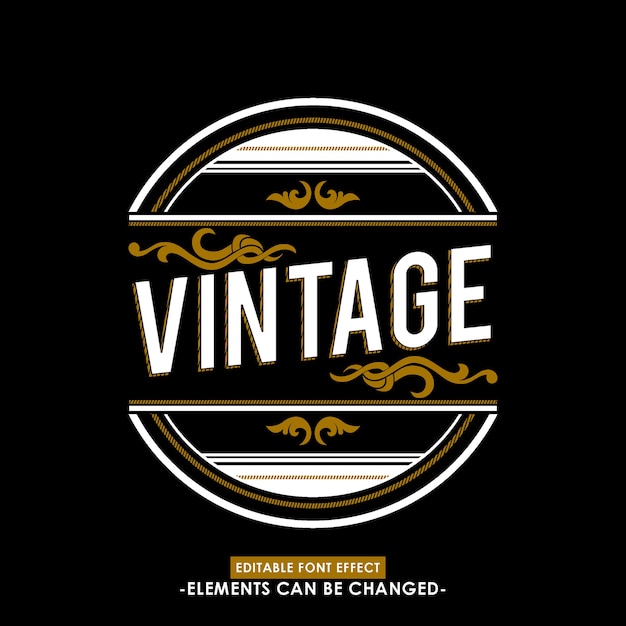 Vintage text and badge for brand or title | Premium Vector