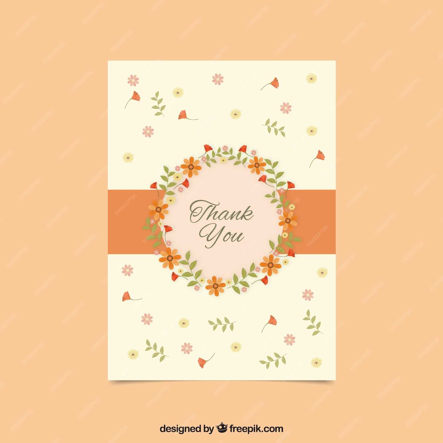 Free Vector Vintage Thank You Card 2127