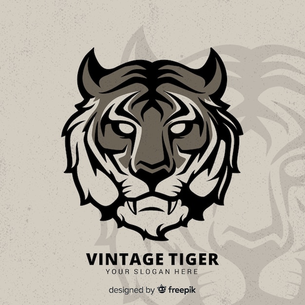 Vintage tiger background | Free Vector