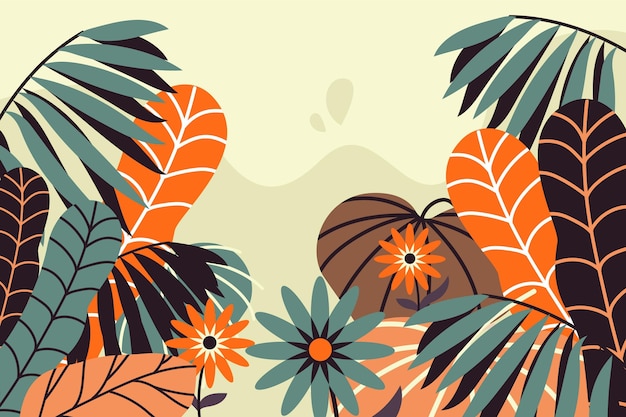 Vintage tropical background concept | Free Vector