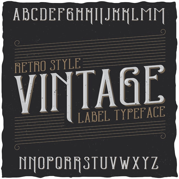Free Vector | Vintage typeface named vintage