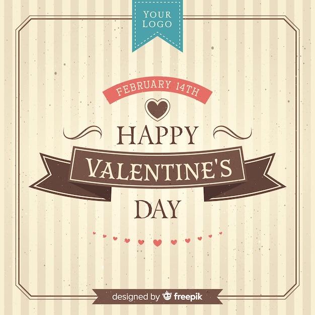 Download Free Vector | Vintage valentine's day background