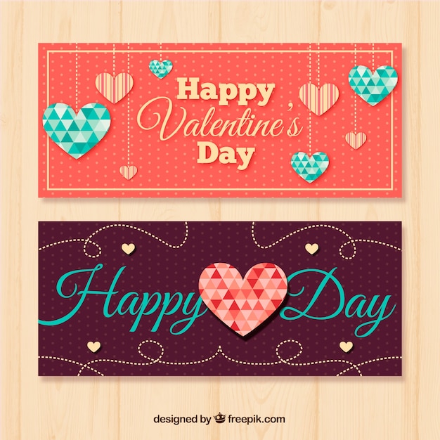 free-vector-vintage-valentine-s-day-banners