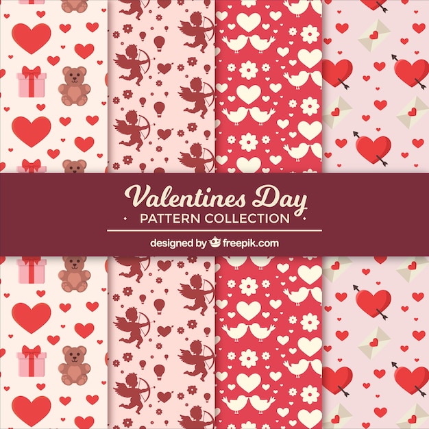 Download Vintage valentine's day pattern | Free Vector
