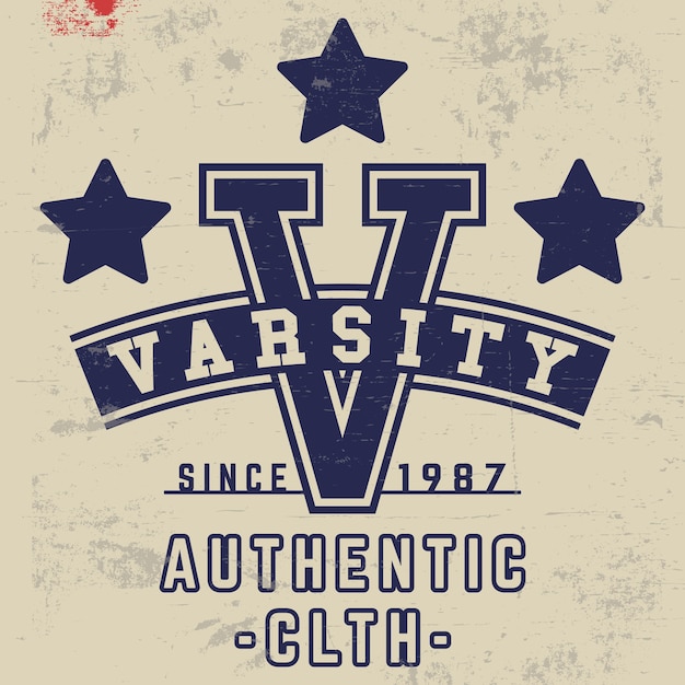 Download Free Vintage Varsity Stamp Premium Vector Use our free logo maker to create a logo and build your brand. Put your logo on business cards, promotional products, or your website for brand visibility.