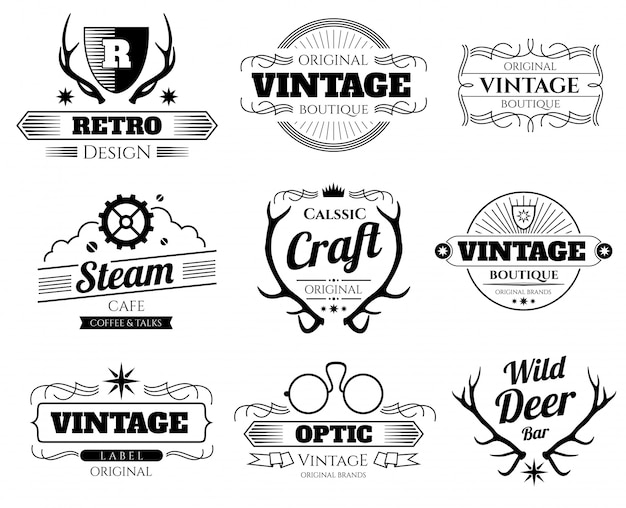 Download Free Vintage Vector Hipster Logos Premium Vector Use our free logo maker to create a logo and build your brand. Put your logo on business cards, promotional products, or your website for brand visibility.