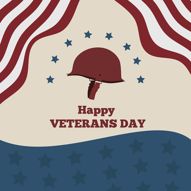 Free Vector | Vintage veterans day concept