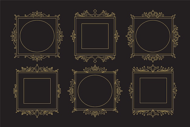 Vintage victorian frame collection Vector | Free Download