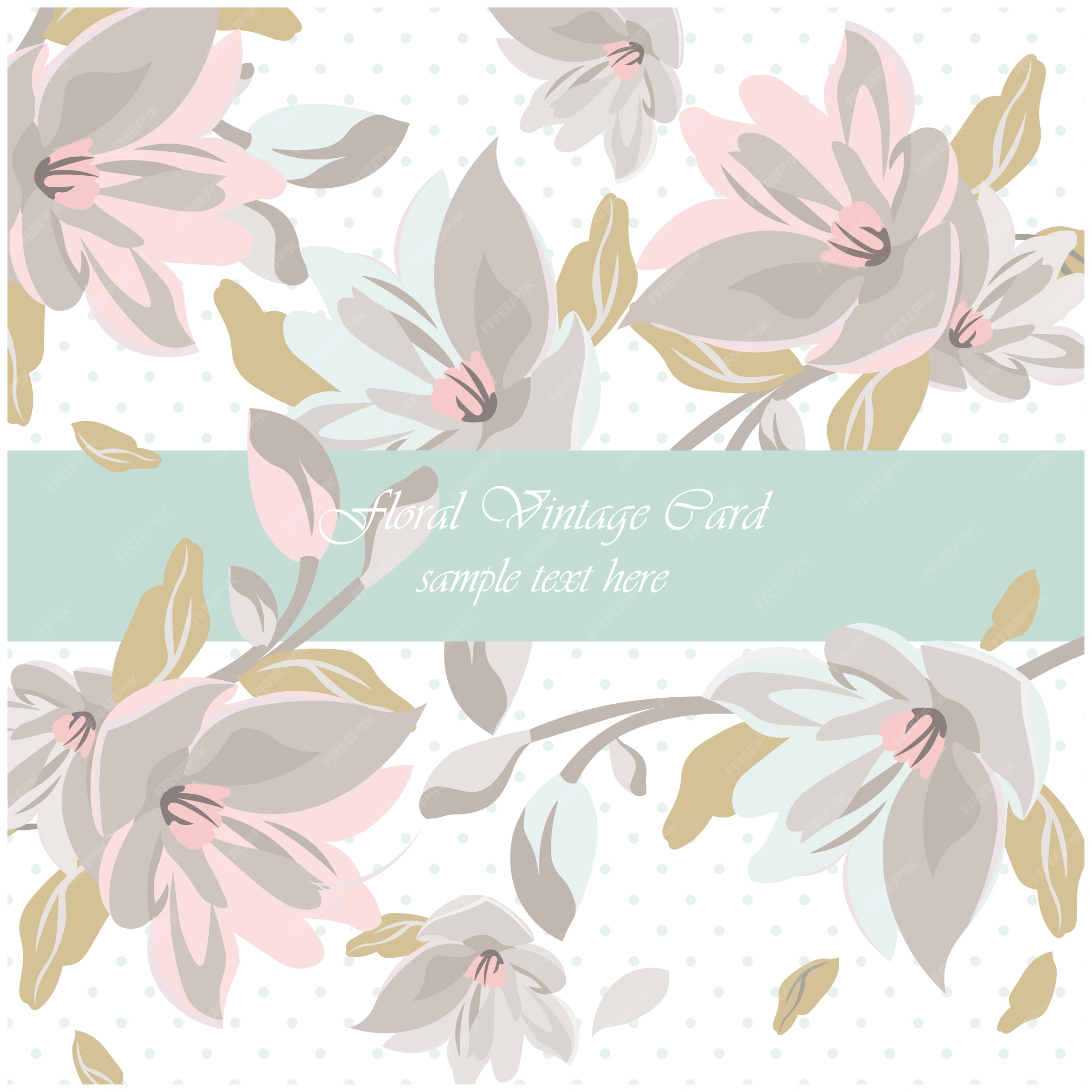 Free Vector | Vintage wedding invitation template