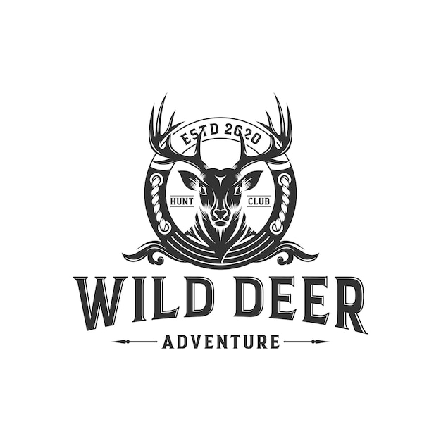 Download Free Vintage Wild Deer Label And Logo Template Premium Vector Use our free logo maker to create a logo and build your brand. Put your logo on business cards, promotional products, or your website for brand visibility.