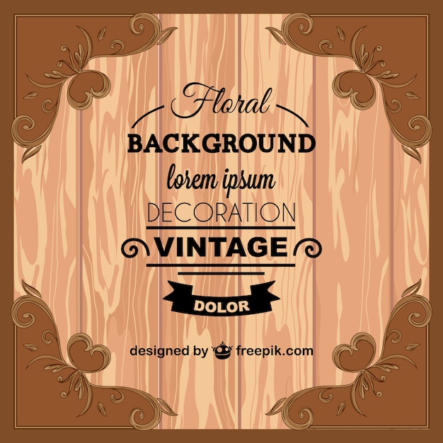 Vintage wood texture greeting card