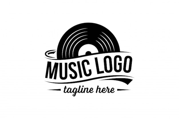 Download Vinyl record logo template Vector | Premium Download