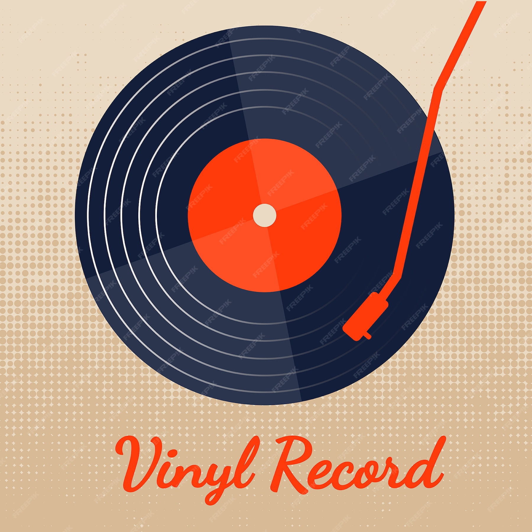 Premium Vector | Vinyl record music vector with classic graphic design