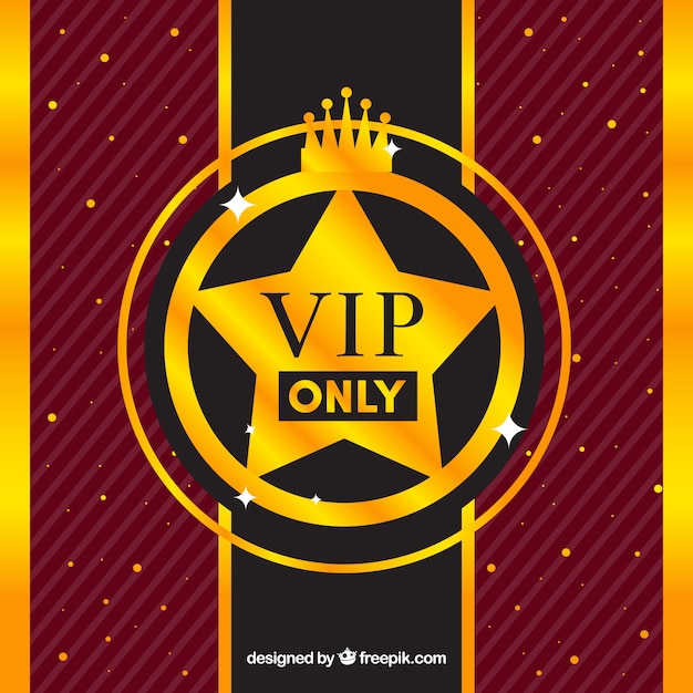 Vip Background With Golden Star Free Vector