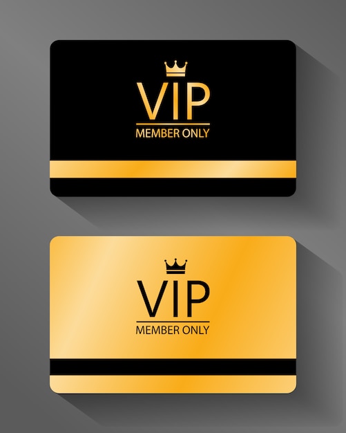 Premium Vector | Vip member card gold and black