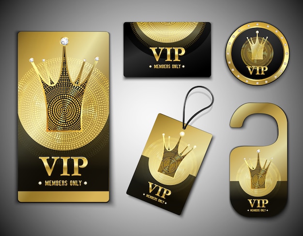 Download Free Vector | Vip member elements design template