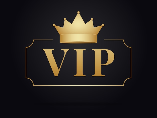 Premium Vector | Vip member golden emblem