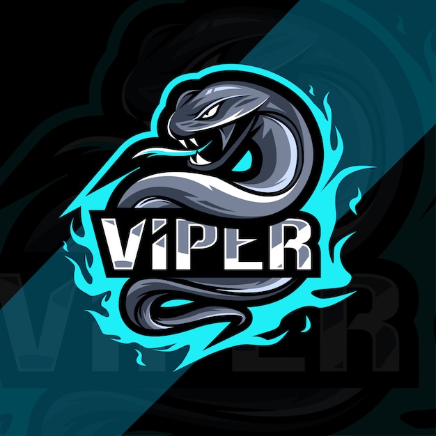 Premium Vector | Viper mascot logo esport design