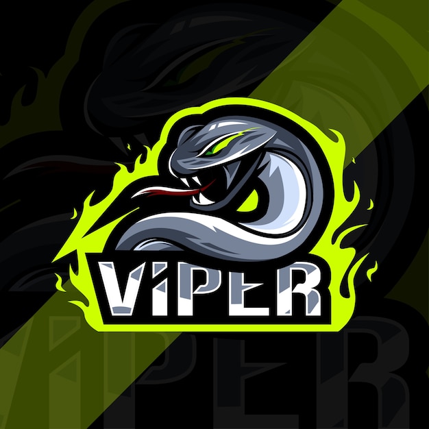 Premium Vector | Viper mascot logo esport design