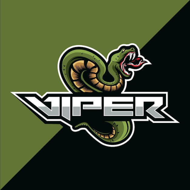Premium Vector | Viper snake mascot esport logo design