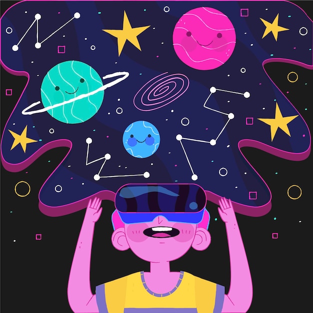 Free Vector | Virtual Reality Concept Illustration